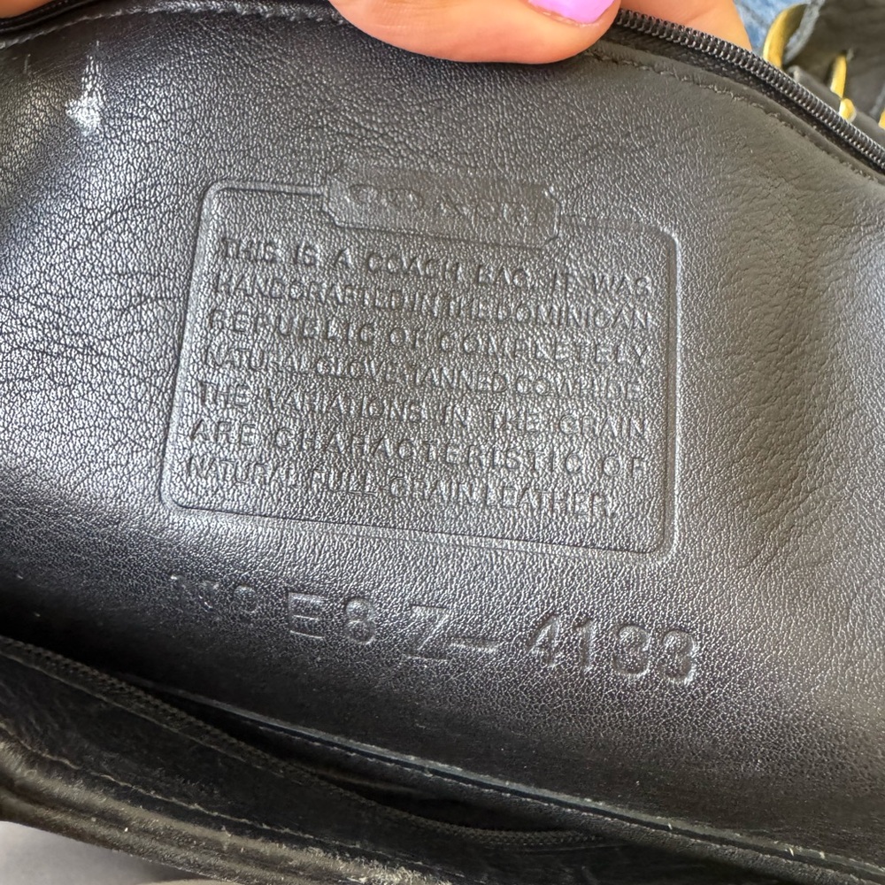 Coach Vintage Oroton Classic Black Leather Tote bag - Picture 6 of 11